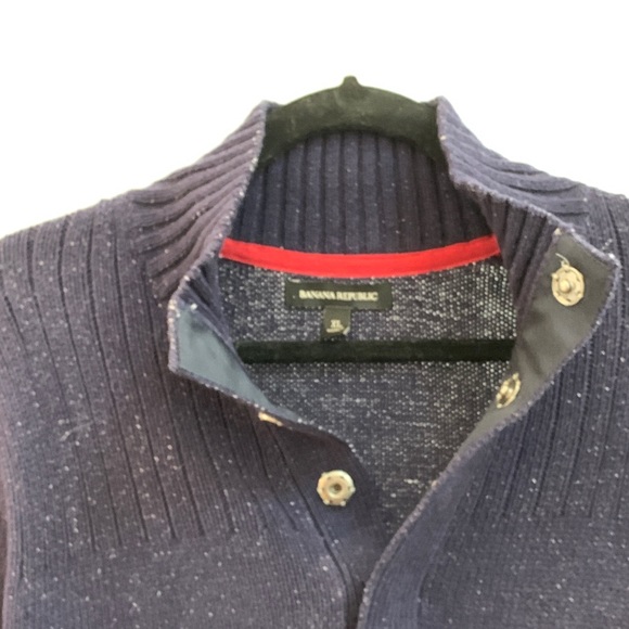 Banana Republic Navy Three Button Sweater XL - Picture 7 of 8